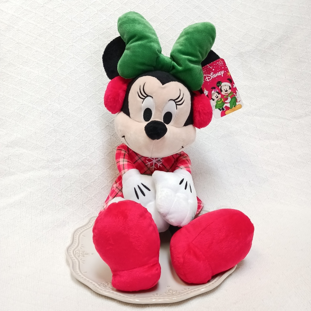 20" Disney Holiday Snowflake Minnie Mouse Plush - Picture 1 of 8